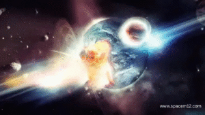 "Space Disaster illustrating the tragic failure of a space mission, showing wreckage and impact on exploration."