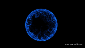 "Quantum Singularity depicted at the heart of a black hole where physics breaks down."