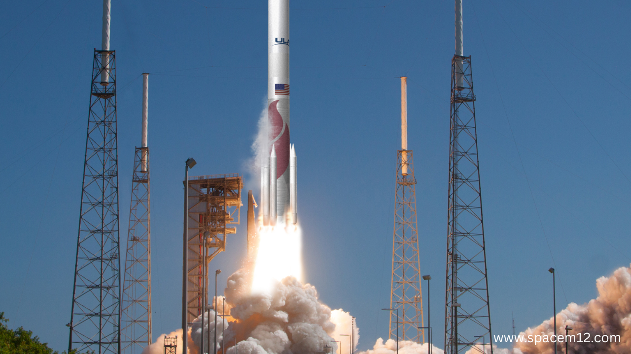 Vulcan Centaur rocket launching from Cape Canaveral with BE-4 engines firing