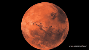 Illustration showing the Mars mass compared to Earth and other planets in the Solar System